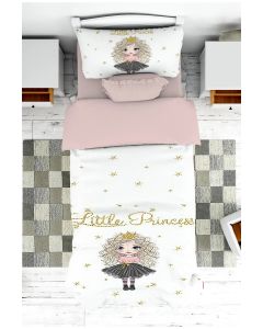 Posteljina za decu Set navlaka 140x200cm jastučnica 50x70cm - Mala princeza - U-045