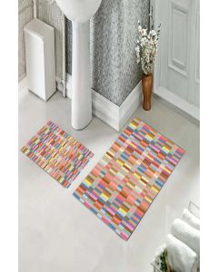 Staza za kupatilo sa gumenom podlogom - Set 60x100 + 60x40 - M-1471