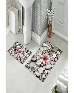 Staza za kupatilo sa gumenom podlogom - Set 60x100 + 60x40 - M-263
