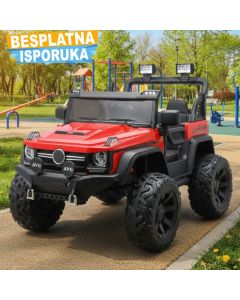 Dvosed džip na akumulator za decu Delfino SPEED 016 4x4 Crveni