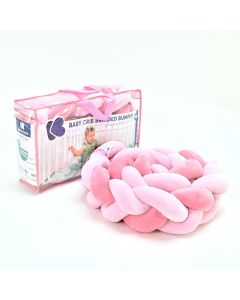 Kikka Boo Pletenica za krevetac za bebe trostruka 180 cm Pink KKB50138
