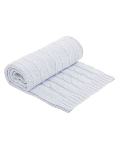 Kikka Boo Pleteno bebi ćebence 75x100cm Light Blue KKB11037