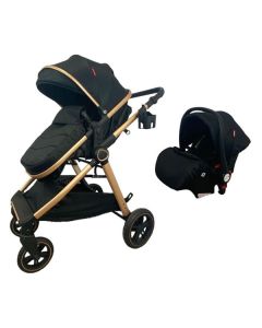 NouNou Kolica za bebe X1 Black Gold Set 2u1 NN0022
