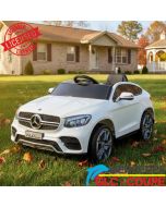 Mercedes GLC Coupe - Licencirani džip na akumulator - Meke gume + kožno sedište - Beli
