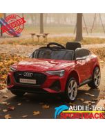 Audi E-Tron Sportback - Licencirani auto na akumulator - Meke gume + kožno sedište - Crveni