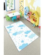 Tepih za dečiju sobu 120x180 cm - Oblaci i zvezde A-122