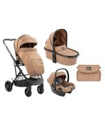 Kikka Boo Kolica za bebe Cherie 3in1 set sa autosedištem i tvrdom korpom Beige KKB10184