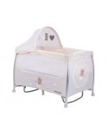 Kikka Boo Prenosivi krevetac za bebe Dreamy Bear Beige 2 nivoa sa funkcijom klackanja KKB60088