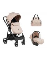KikkaBoo kolica Gianni 3in1 set sa autosedištem i tvrdom korpom beige ( KKB10204 )