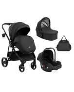 KikkaBoo kolica Gianni 3in1 set sa autosedištem i tvrdom korpom black ( KKB10206 )