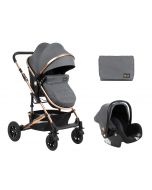 Kikka Boo Kolica AMAIA dark grey set 2in1 sa autosedištem