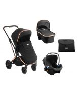 Kikka Boo Kolica ANGELE chrome black set 3in1 sa tvrdom korpom i autosedištem