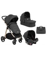 Kikka Boo Kolica Ugo 3in1 set sa autosedištem i tvrdom korpom Black