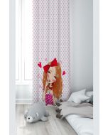 Zavesa za dečiju sobu – Devojčica sa crvenom mašnom PRD47F