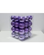 Novogodišnji ukrasi set 36 komada purple