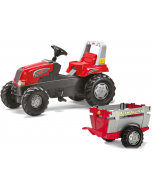 Traktor na pedale Rolly Toys junior RT + prikolica
