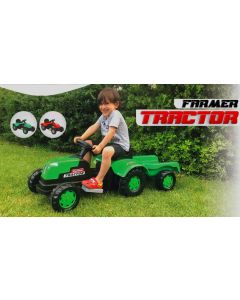 Traktor na akumulator sa prikolicom Delfino Tractor Zeleni