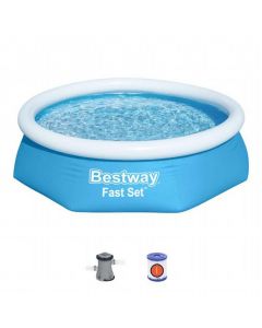 Bazen za decu sa prstenom na naduvavanje Fast set 244x61cm Bestway