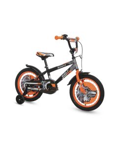 Bicikl dečiji WOLF 16" crna-siva-narandžasta