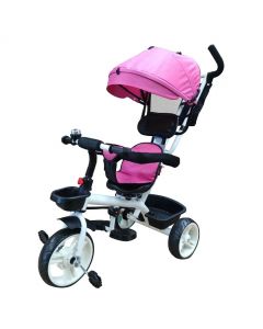 Dečiji tricikl sa rotirajućim sedištem pink