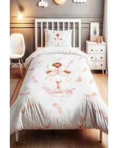 Posteljina za decu Set navlaka 140x200cm jastučnica 50x70cm - Devojčica na peru - U-041