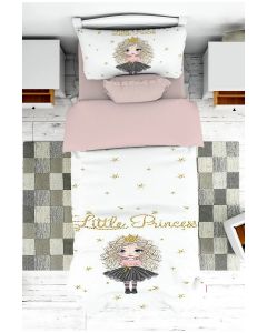 Posteljina za decu Set navlaka 140x200cm jastučnica 50x70cm - Mala princeza - U-045