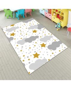 Tepih za dečiju sobu 120x180 cm - Oblaci i zvezde A-033