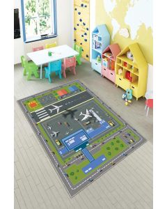 Tepih za dečiju sobu 120x180 cm - Auto staza Aerodrom A-140