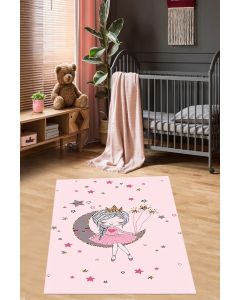 Tepih za dečiju sobu 120x180 cm - Devojčica na mesecu O-274