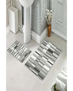Staza za kupatilo sa gumenom podlogom - Set 60x100 + 60x40 - M-1471G