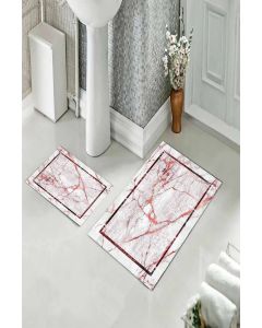 Staza za kupatilo sa gumenom podlogom - Set 60x100 + 60x40 - M-220K