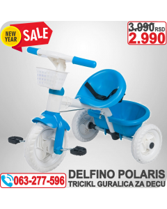 Tricikl za decu Delfino Polaris Plavi