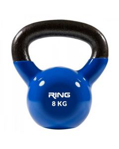 RING Kettlebell 8kg metal+vinyl 8kg  blue