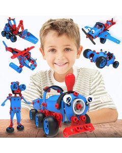 Hoogar Kids Igračka Building Blocks Plavi robot set 6u1 J-7757