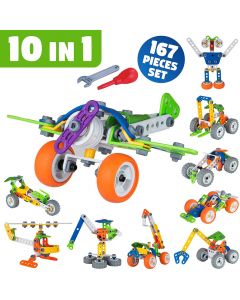 Hoogar Kids Igračka Building Blocks Set 10u1 Hoos Robot J-7749