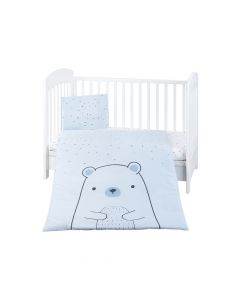 Kikka Boo Bebi posteljina navlake 3 pcs Bear with Me Blue KKB30143