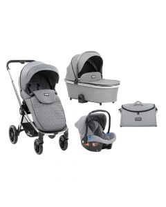 Kikka Boo Kolica za bebe Vicenza 3in1 set sa autosedištem i tvrdom korpom Premium Grey KKB20124