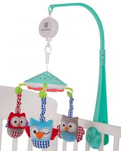 Kikka Boo Muzička vrteška za krevetac sa projektorom Owls Mint KKB10142