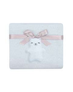 Kikka Boo Pleteno bebi ćebence 75×100 Bear with me Blue KKB11051