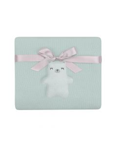 Kikka Boo Pleteno bebi ćebence 75×100 Bear with me Mint KKB11050