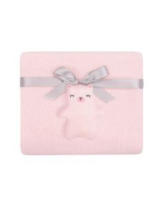 Kikka Boo Pleteno bebi ćebence 75×100 Bear with me Pink KKB11049