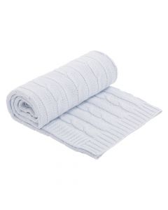 Kikka Boo Pleteno bebi ćebence 75x100cm Light Blue KKB11037