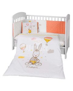 KikkaBoo posteljina sa ogradicom 6 pcs 60/120 Rabbits in Love