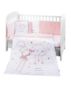 KikkaBoo posteljina sa ogradicom 6 pcs 60/120 Hippo Dreams