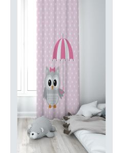 Zavesa za dečiju sobu – Sova sa kišobranom PRD270B