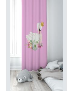 Zavesa za dečiju sobu - Labud roze PRD328A