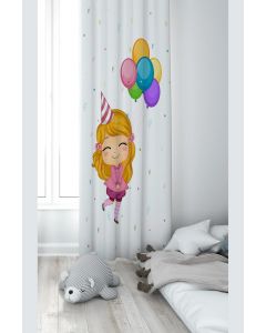 Zavesa za dečiju sobu - Devojčica sa balonima PRD337B