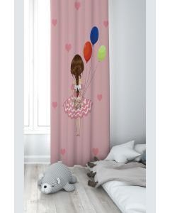 Zavesa za dečiju sobu – Devojčica sa balonima PRD343C