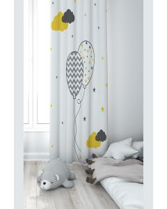 Zavesa za dečiju sobu - Oblaci i beli baloni PRD52E