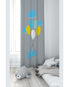 Zavesa za dečiju sobu - Šareni oblaci i baloni PRD53D